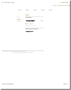 jott set email