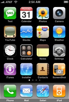 iPhone Home Screen screencap