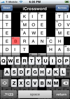 icrossword native iphone crossword app