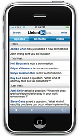 LinkedIn iPhone version