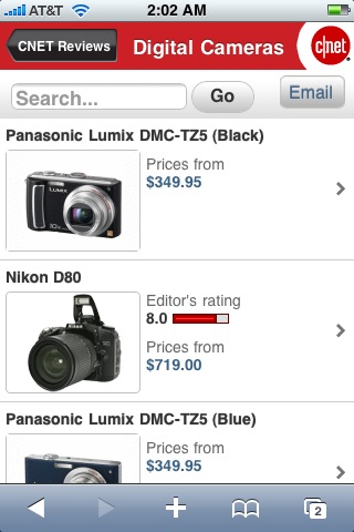 CNET iPhone site 2