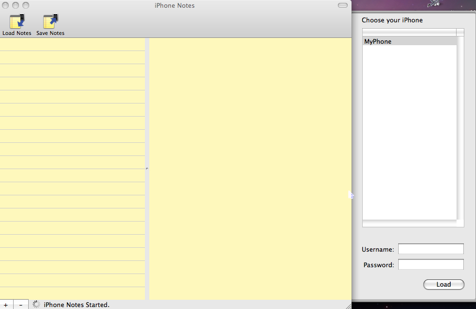 iPhone Notes app for Mac iPhone Notes app screencap