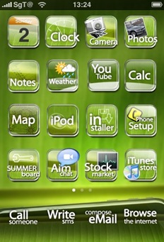Leaf iPhone Summerboard theme
