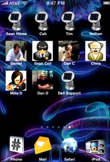 SpringDial iPhone speed dialer app
