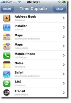 TimeCapsule iPhone backup app
