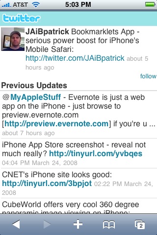 Twitter on iPhone screencap Twitter on iPhone screencap