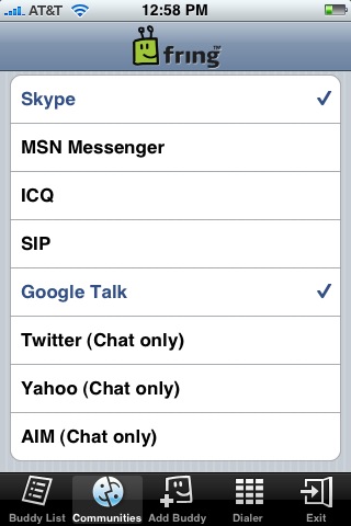 Fring iPhone VOIP app Fring iPhone VOIP app