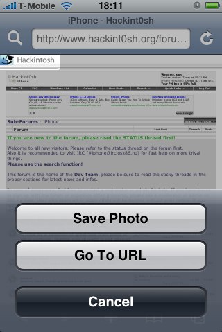 iPhone firmware 2.0 save pictures from Safari