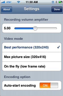 iPhone Video Recorder app