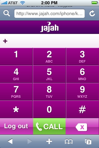 Jajah dialpad Jajah dialpad