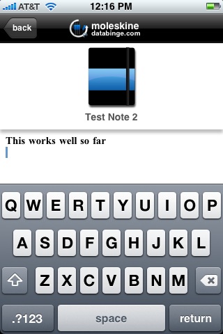 moleskine iPhone notes editor moleskine iPhone notes editor