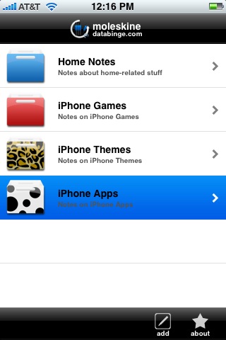 moleskine iPhone Notes Organizer app moleskine iPhone Notes Organizer app