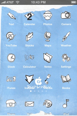 NotePad iPhone Summerboard theme NotePad iPhone Summerboard theme