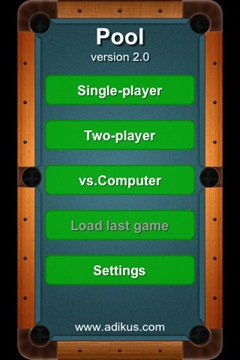 iPhone billiards game