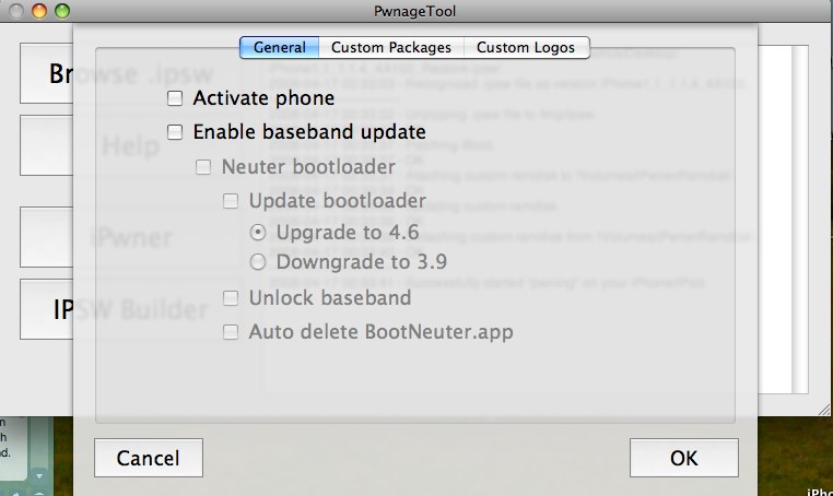 Pwnage Tool 1.1 on Mac Pwnage Tool 1.1 on Mac