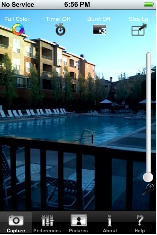 Snapture iPhone camera application