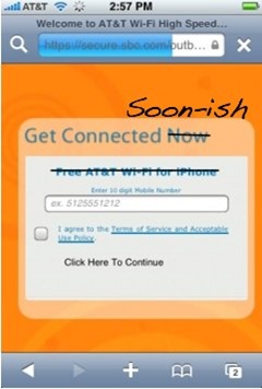 AT&T Free WiFi When?