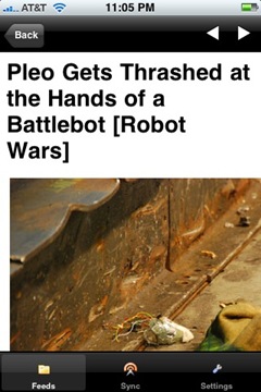 Feeds iPhone Google Reader app
