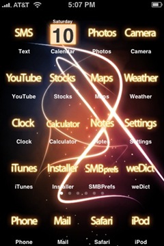 Glow FX iPhone Summerboard theme