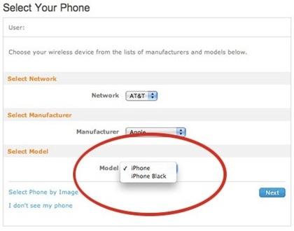 AT&T black iPhone