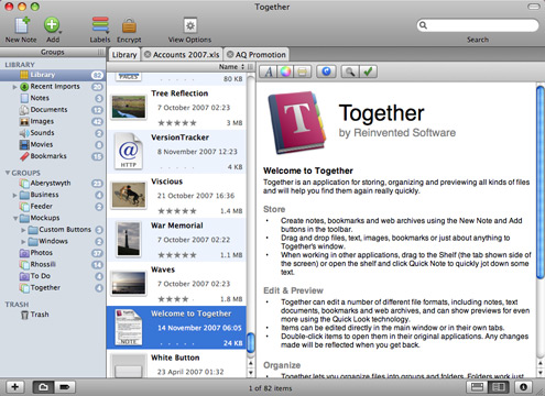 together Together 2.1 from Reinvented Software