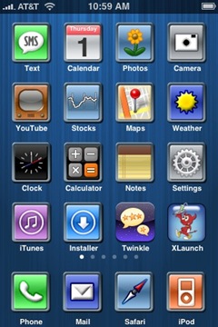 Trabluar iPhone Summerboard theme