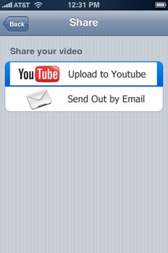 Share video to YouTube on iPhone