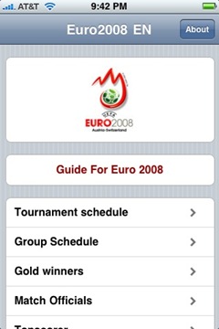 Euro 2008 on iPhone