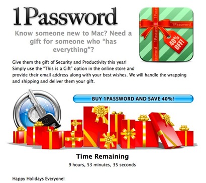 1Password Christmas ZOT!