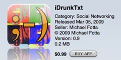 iDrunkTxt iPhone app iDrunkTxt iPhone app