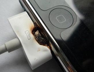 iPhone on fire
