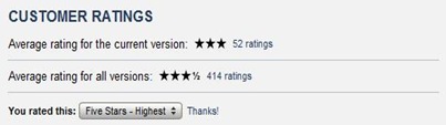 App Store ratings