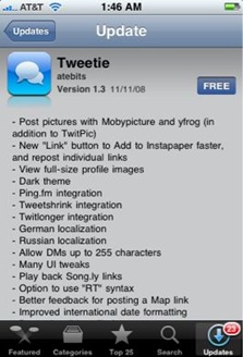 Tweetie Update