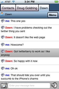 Agile Messenger on iPhone