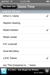 Geek Test on iPhone