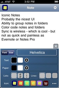 Iconic Notes on iPhone
