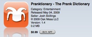 Pranktionary for iPhone Pranktionary for iPhone
