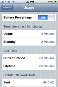 show battery percentage on iPhone 3GS