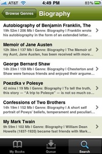 Audiobook Player app for iPhone