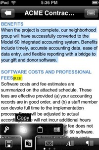 Documents To Go for iPhone