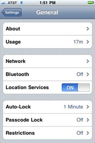 Location Services Setting