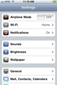 iPhone OS 3.0 Notifications settings iPhone OS 3.0 Notifications settings