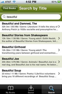 Audibook Player on iPhone