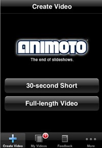 Animoto for iPhone Animoto for iPhone