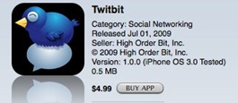 Twitbit iPhone app