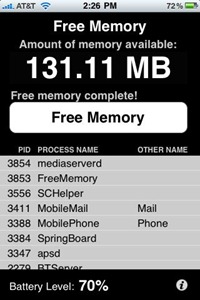 Free Memory for iPhone