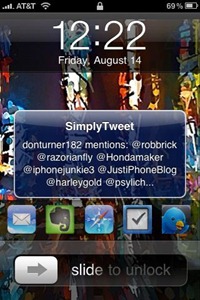 SimplyTweet push notifications