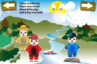 The Three Little Pigs animated story for iPhone