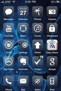 Glasklart iPhone theme
