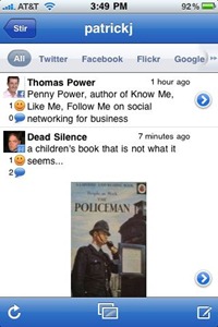 Stir iPhone Friendfeed app